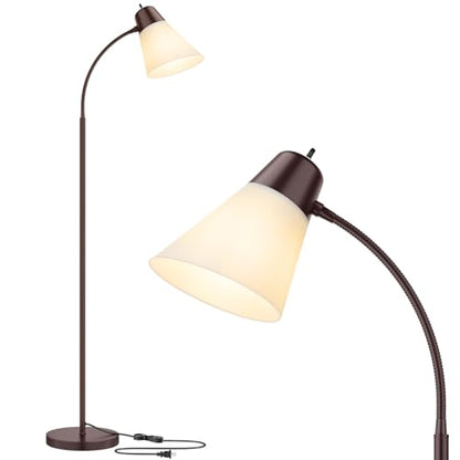 Coucrek Floor Lamp, Reading Floor Lamps for Living Room - color: Brown