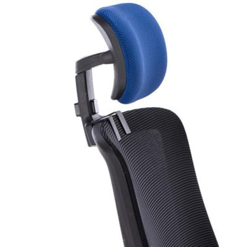 Office Chair Headrest Attachment,Breathable Mesh Soft Sponge Neck Support Cushion Clip on Head Pillow for Computer Chair,Easy Installation (Blue) - color: Blue