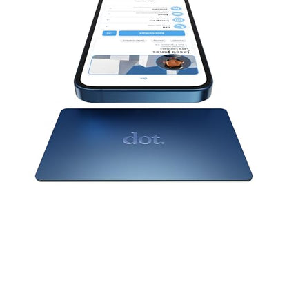 dot. Card Metal - Digital Business Card - Tap Compatible with iPhone & Android (Blue) - color: Blue