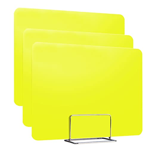 3 x Yellow Desk Privacy Screens for Students Lightweight Dividers & Office Partitions Durable Learning Barriers Exams Study 30 120 cm - color: Gelb, size: 30x120cm/11.8x47.2inch