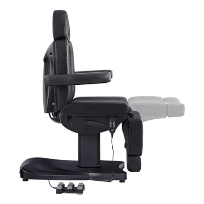 DIR Full Electrical Medical Aesthetic Chair Facial Beauty Bed Podiatry Doctors Office Chair with 3 Motors Ink - color: Black1