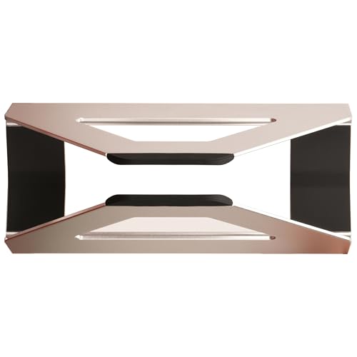 Vertical Laptop Stand, Space Saving Holder for MacBook with Tool-Free Width Adjustment, Pretty Anodized Aluminum for Desk, Universal Fit for 10-17" Laptop - color: Silver