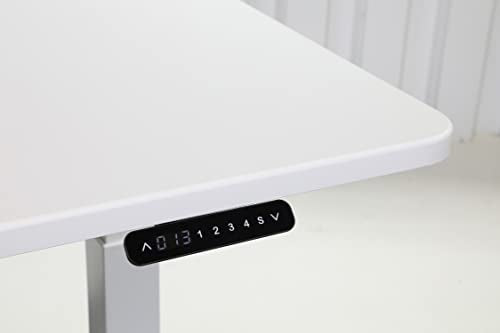 ApexDesk Quattro Series 60" Electric Adjustable Standing Computer Desk for Home and Office Width and Height Adjustable, Rectangular White - color: White Rectangular, size: 60" Rectangular