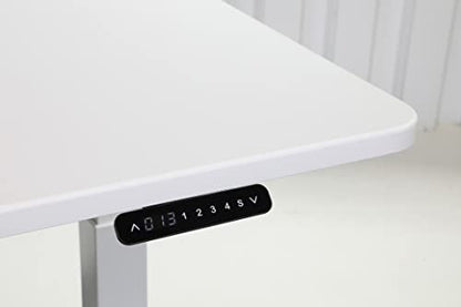 ApexDesk Quattro Series 60" Electric Adjustable Standing Computer Desk for Home and Office Width and Height Adjustable, Rectangular White - color: White Rectangular, size: 60" Rectangular