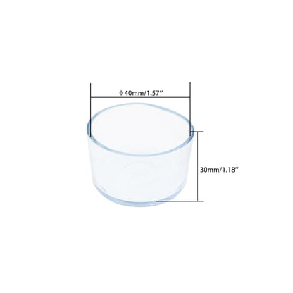 Round Chair Leg Caps,PVC Furniture Feet Covers,TTZEZE Transparent Round Floor Protectors,Clear Table Feet Covers Preventing Plastic Chair Leg Covers Scratches and Noise 40mm/1.57'', 12 - size: 1.57 inches