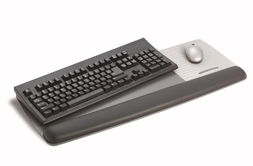 3M Gel Wristrest Platform for Keyboard and Mouse, 10.6 in x 25.54 in x 1 in