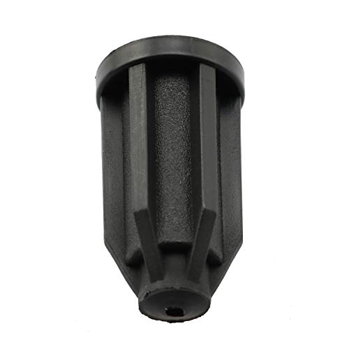 heyous 8PCS Plastic Caster Socket Sleeve Round Inserts, for 1" Socket, 7/16" Caster, Black OD 25mm, Hole Dia 11mm