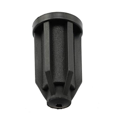 heyous 8PCS Plastic Caster Socket Sleeve Round Inserts, for 1" Socket, 7/16" Caster, Black OD 25mm, Hole Dia 11mm