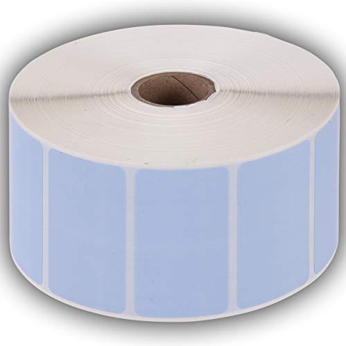 2.25" X 1.25" Direct Thermal Perforated Stickers Labels for Barcodes, Address, Consignment - Compatible with Zebra, Rollo, Godex and More (Blue, 1 ROLL) - color: Blue, size: 1 ROLL