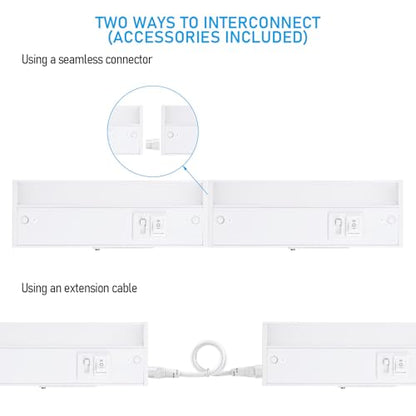 TORCHSTAR 4-Pack 8 Inch 5CCT LED Under Cabinet Lighting Aluminum, White - color: White, size: 8 Inch