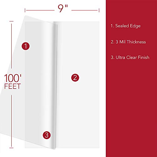 GBC Select-A-Size Thermal Lamination Film, 3 Mil x 100' Laminating Roll for 9" & 12" Pouch Laminators, Customized Sheet Size, Glossy Finish, Trimmer Included (39069) (Pack of 4)