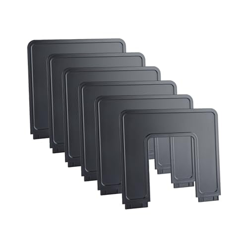 Adjustable File Sorter Accessories 6 Pieces Upright Plates, Expandable File Folder Holder Accessory, Desktop Binder Organizer, School Office File Organizer, Black - color: Black, size: Accessories-6pcs