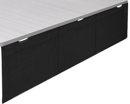 VIVO Black 71 inch Under Desk Privacy and Cable Management Organizer Sleeve, Wire Hider Kit Panel System, DESK-SKIRT-71 - size: 71" Panel