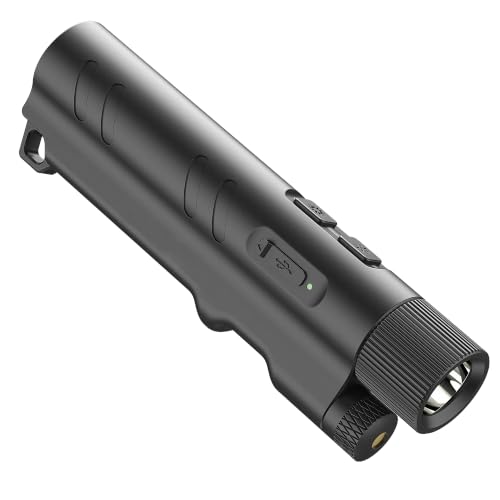 DARKFANG 1500 Lumen Portable Handheld Flashlight with Green Laser Combo | Removable Star Cap (Star/Straight Laser Mode),Strong Magnetic Base, Type-C Fast Charging, Portable