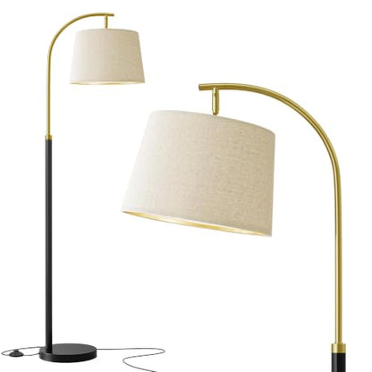 G-SAFAVA Floor Lamps for Living Room Bedroom, 62" Mid Century Modern Lamp - color: Dark Black & Gold