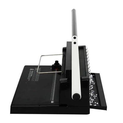 Binding Machine, 34 Hole Manual Wire Coil Puncher, Adjustable Margin Document Binder for A4 Paper Office School File Book Binding