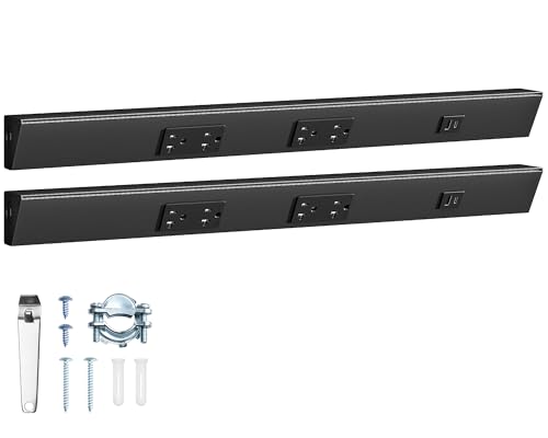 2-Pack 24 in Under Cabinet Outlet Strip, 2 Standard TR Outlets | Expandable Modular System, Pre-Wired for Easy Installation, Power Strip with USB-A & USB-C, Black, ETL Listed - color: Black, size: 2 Pack