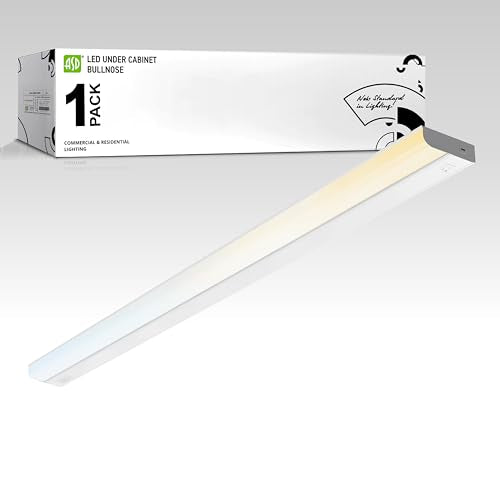 ASD LED Under Cabinet Lighting Hardwired, 48 Inch 24W 2700K-5000K Selectable, 2087LM, CRI90+, Direct Wire Linkable Under Counter Lights for Kitchen, Dimmable Under Cabinet Lights, White, UL Certified - color: 48 Inch White, size: 1 Pack