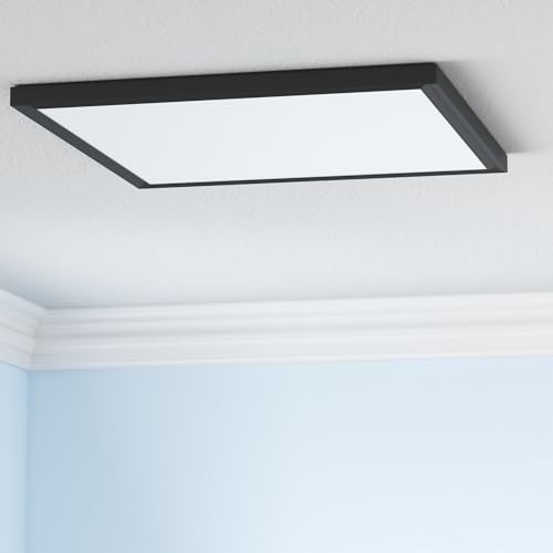 UltraLux 2x2 Surface Mount Slim LED Panel Dimmable 3CCT Matte Black 1Pk - color: Matte Black, size: 2X2 (1 Pack)
