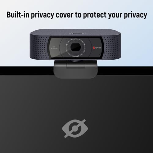 Angetube 1080P Streaming Camera，Computer PC Camera with Privacy Cover | 2 Mics, Plug & Play, USB C Adapter,Student Webcam for Teams/Meeting/Online Class, College Dorm Back to School Essential