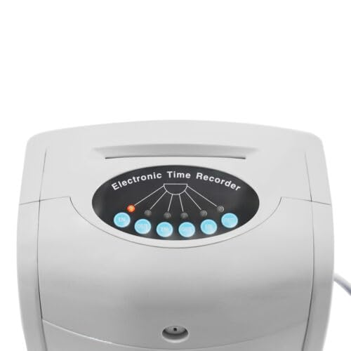 YIYIBYUS Time Clocks for Employees Small Business, Punch Time Clock Machine up to 50 Employees LCD Display Ringing Alert Employee Attendance Time Clock with 50 Cards