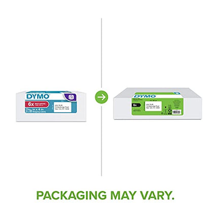 DYMO Authentic LW Large Shipping Labels DYMO Labels for LabelWriter Label Printers, 2-5/16" x 4, Print Up to 6-Line Addresses, 6 Rolls of 300 (1800 Total)