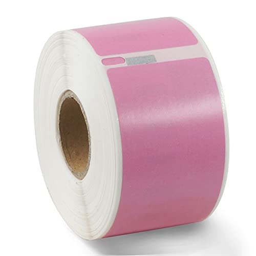 BETCKEY Colored Labels Compatible with Dymo 30321 (1-4/10" x 3-1/2") Large Address Labels, Compatible for Dymo LabelWriter Thermal 450, 4XL & Zebra Desktop Printers [1 Roll, 260 Labels, Pink] - color: Pink, size: 30321 [1-4/10" x 3-1/2"]