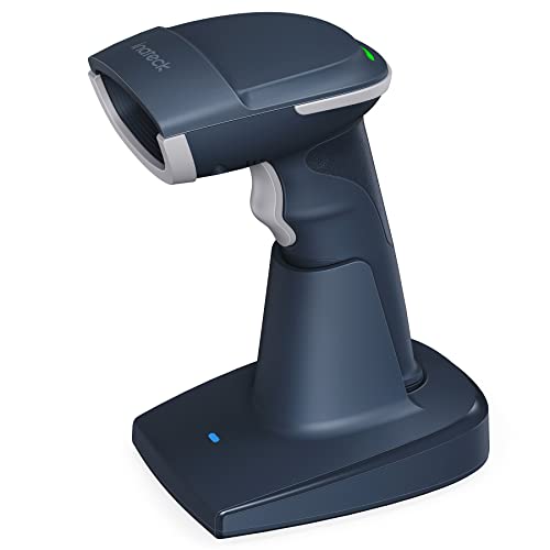 Inateck QR Barcode Scanner, 2D Wireless Barcode Scanner, 3 in 1 Barcode Reader, Screen Scanning, BCST-54 Blue - color: Blue-BCST54, size: With Smart Base