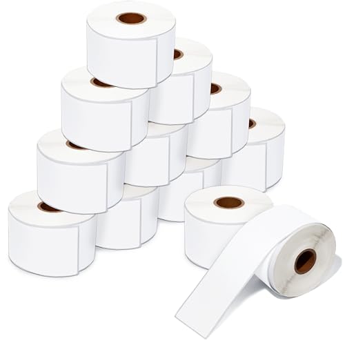 Aegis Adhesives - 2" X 130 ft Direct Thermal Continuous Feed Labels (12 Rolls) - Cut-to-Length Scale Labels for Weigh-Price Printing - Compatible with Direct Thermal Printing Scales - size: 2" X 130'
