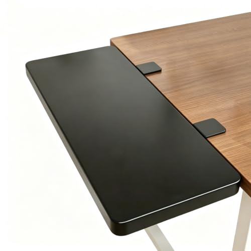 Desk Extender Tray,Computer Elbow Arm Support,Foldable Keyboard Tray,90° - color: Black, size: 40cm x 20cm