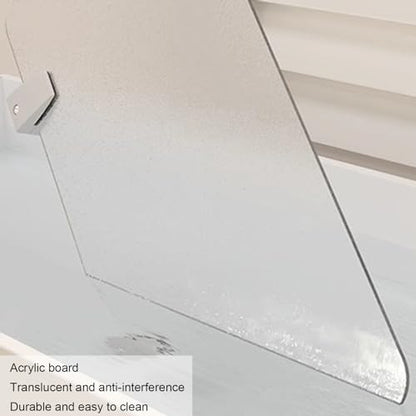 Desk Divider, Lightweight Matte Frosted Acrylic Office Partitions, Translucent Desk Acoustic Partitions Offices Schools Divider Board, 11.8in High Low Fence - size: 47.2x11.8in