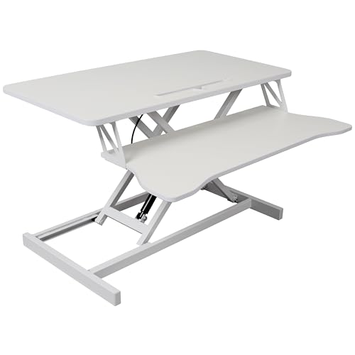 31.5" Height Adjustable Standing Desk: Office Desk with Keyboard Tray