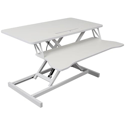 31.5" Height Adjustable Standing Desk: Office Desk with Keyboard Tray