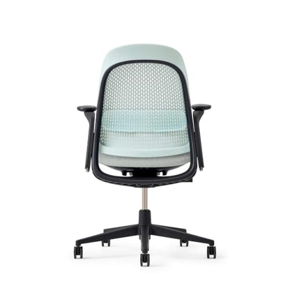 Haworth Breck Ergonomic Office Chair, Home Office Desk Chair, Agave | Computer Desk Chair with Height-Adjustable Lumbar Support, Black Trim, and 4D-Arms - color: Agave, style: Black Trim
