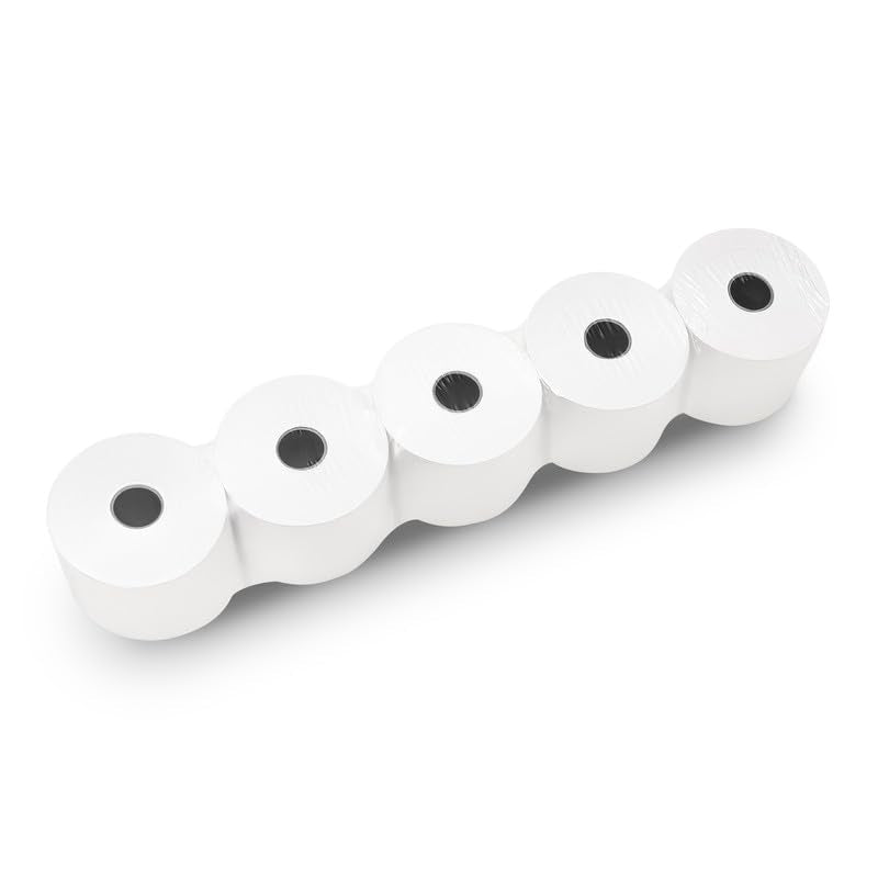 48/Pack Adding Machine Calculator Register Rolls 2 1/4" x 130ft, 1-ply Paper Rolls for Sharp El-1750 1801 Canon P23