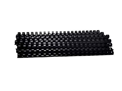 Rayson CR10BK-10305640 Plastic Binding Combs 55-Sheets Capacity, 3/8" Black Comb Spines, 19-Ring, Max. Binding Letter Size Paper (8.5"×11") Box of 100 - size: 3/8", style: Letter - Black
