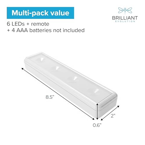 Wireless LED Under Counter Lights with 2 Remote Controls - 6-Pack Battery Operated Under Cabinet Lighting Fixtures - Stick On Push Lights with Timer - Warm White, 8.5" x 2" x 0.6" - size: 6 pack, style: Remote Control
