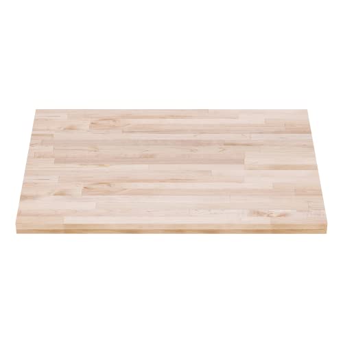 DuraSteel 30x36 Butcher Block Countertop - Maple Solid Wood Workbench for Kitchen, Restaurant, Cabinet, Desk Top, Wood Board, Large Counter Cutting Island Long, Bakery Worktable Dough - Table Top Only - size: 30 x 36 x 1.5 Inches