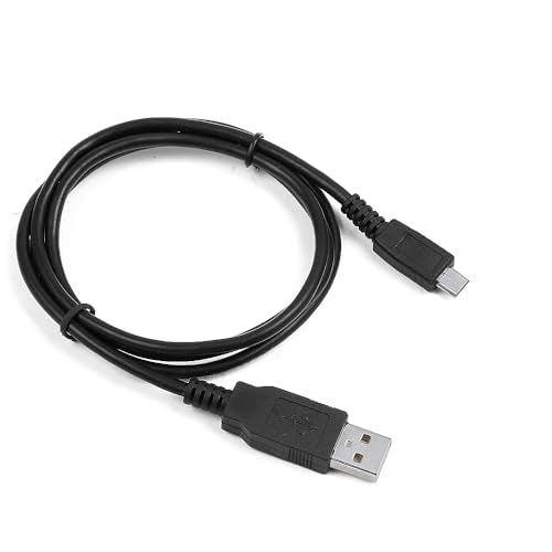 (6ft) USB Charger PC Cable Cord Black Wire Compatible Replacement for Zebra TC55 (NOT fit Other Models) Computer Barcode Scanner Power Supply Battery Charging Data Sync Transfer Lead