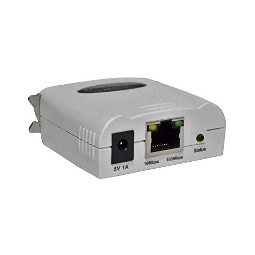 X-MEDIA XM-PS110P 1-Port 10/100Mbps Fast Ethernet Parallel Print Server | Parallel Centronics Port Network Print Server