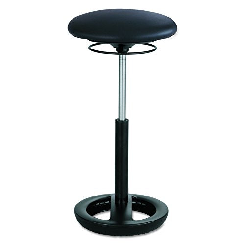 Safco Twixt Active Movement Seating Chair, Ergonomic Support, Extended Height, Black Vinyl - color: Black Vinyl, style: Extended-Height