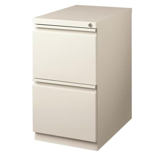 Hirsh Industries 20" Deep 2 Drawer Mobile File Cabinet File in Light Gray - color: Light Gray
