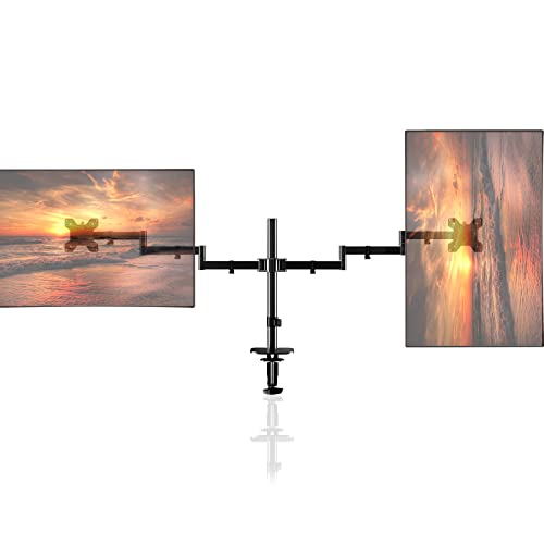Pholiten Dual Long Monitor Stand Desk Mount for 13-32" Screen - style: dual arm