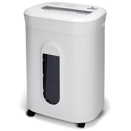 Aurora High-Security 10-Sheet Micro-Cut Paper and Credit Card Shredder with 6 Gallon Pullout Basket / 60 Mins Running Time/Security Level P-5 - style: 10-Sheet MicroCut / P5