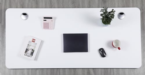 ApexDesk Quattro Series 60" Electric Adjustable Standing Computer Desk for Home and Office Width and Height Adjustable, Rectangular White - color: White Rectangular, size: 60" Rectangular