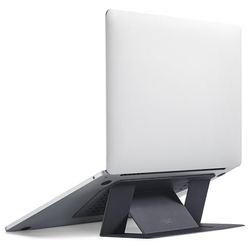 MOFT Invisible Laptop Stand, Stick-On Portable Laptop Riser for Mobile Work - color: Black, size: 11.6"-16" Laptops-adhesive