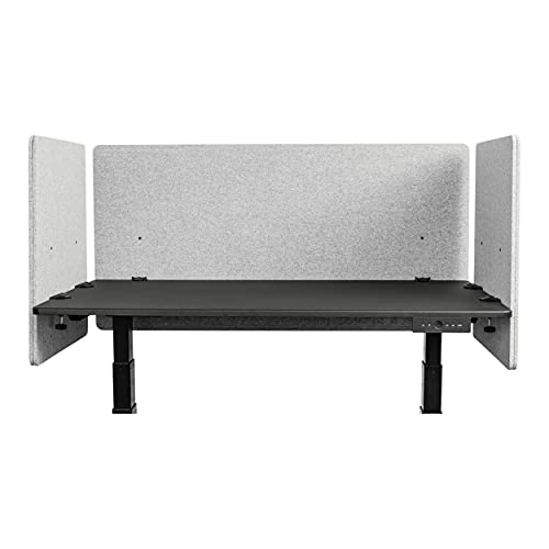 Stand Up Desk Store ReFocus Clamp-on Acoustic Desk Divider Privacy Panel that Reduces Noise and Visual Distractions (Cool Gray, 47.25" x 23.6", 23.6" x 23.6", & 23.6" x 23.6") - color: Cool Gray, size: 48" Set