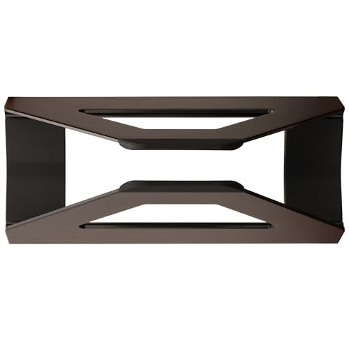 Vertical Laptop Stand, Space Saving Holder with Tool-Free Width Adjustment, Pretty Anodized Aluminum for Desk, Universal Fit for 10-17" Laptop - color: Black