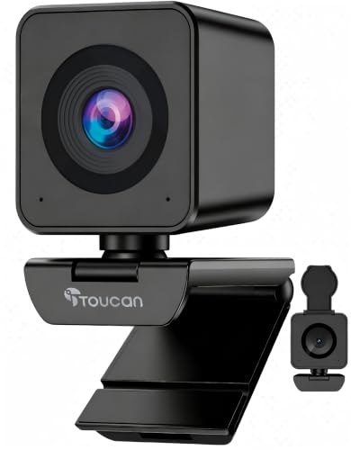 TOUCAN 1080P Webcam for pc, Webcam with Microphone for Laptop, Plug and Play USB Web Cam, 90°View Computer Camera, External Camera for Streaming, Skype, Zoom, FaceTime, Hangouts, MacBook/Tablet - style: W3001+Webcam