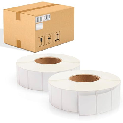 ABC PACK & SUPPLY Thermal Transfer Labels 2 x 1.5 Inch, White Matte Shipping Labels, 3" Core, Perforated, 3760 Labels per Roll, 8 Rolls, Permanent Adhesive, Industrial Printer Compatible - style: 2" x 1.5" / 30080 Pack